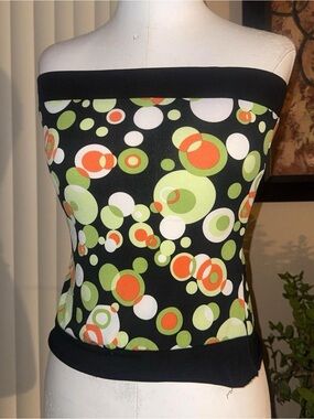y2k retro bubble print tube top